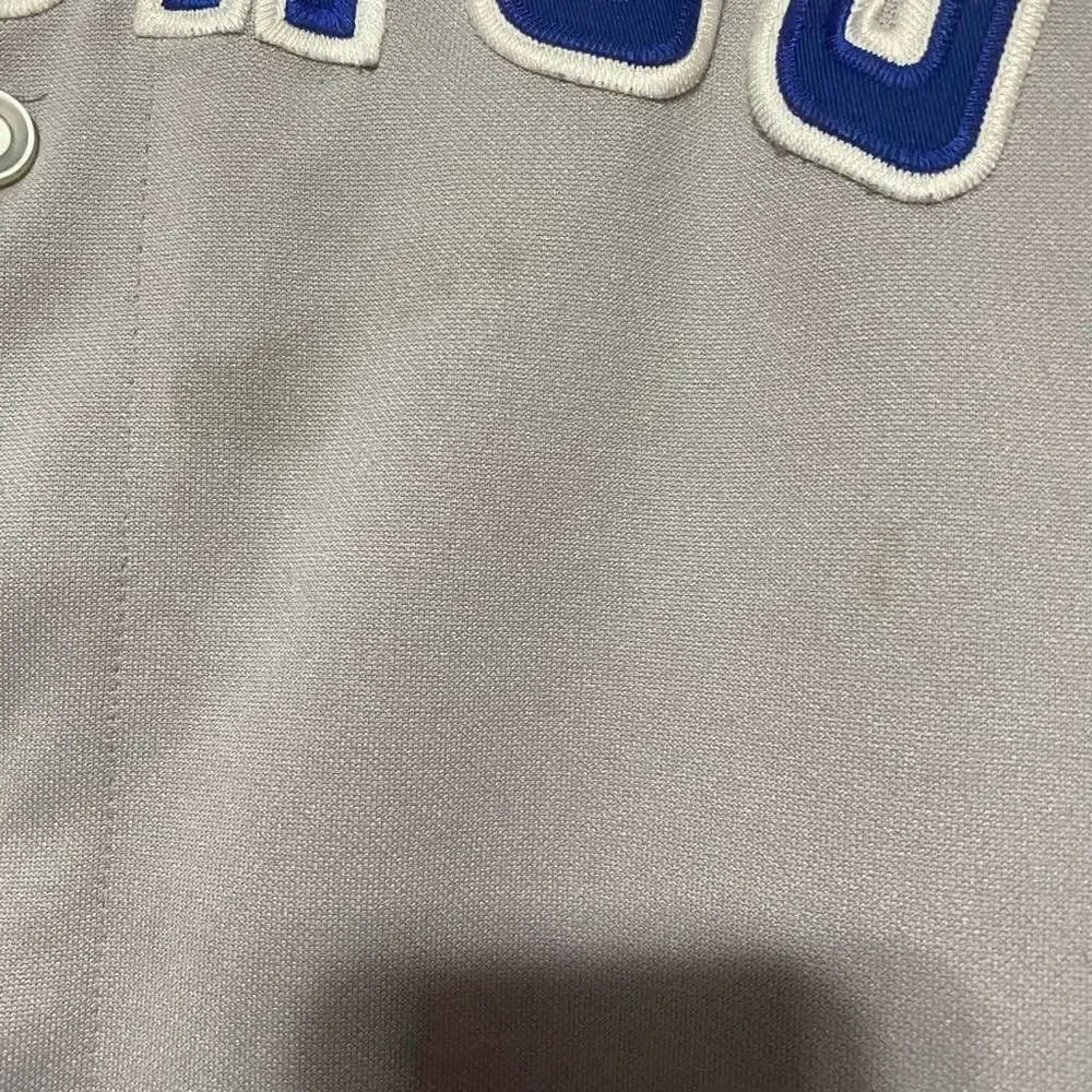 Chicago Cubs #22 Mark Prior Majestic Gray Away Button Down Jersey MLB G12. - Picture 5 of 8